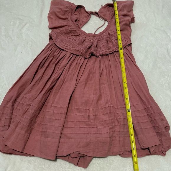 Free People Dusty Rose Gathered Dress - Picture 6 of 9